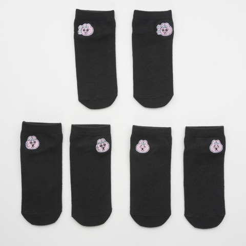 レディース　スニーカーインソックス 3足組（おぱんちゅうさぎ）