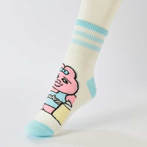 レディース　クォーター丈ソックス 3足組（おぱんちゅうさぎ）