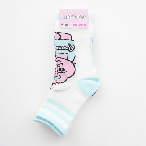 レディース　クォーター丈ソックス 3足組（おぱんちゅうさぎ）