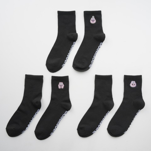 レディース　クォーター丈ソックス 3足組（おぱんちゅうさぎ）