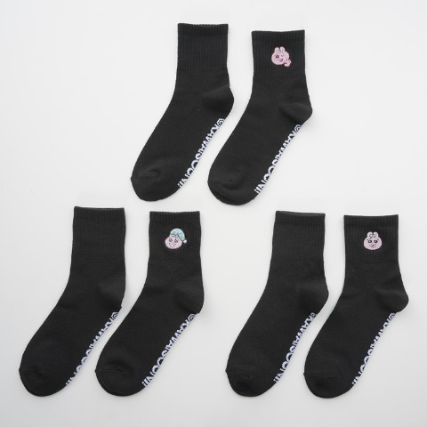 レディース　クォーター丈ソックス 3足組（おぱんちゅうさぎ）