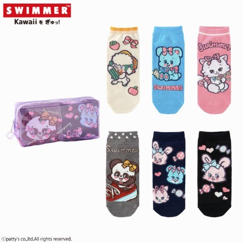レディース　6足組スニーカーインソックス（SWIMMER）
