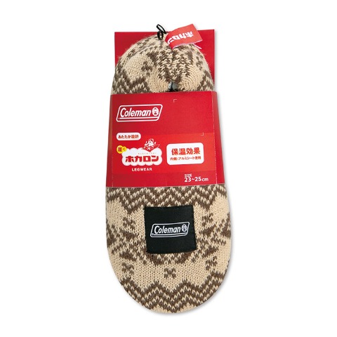 レディース　ルームソックス（Coleman×ホカロン）