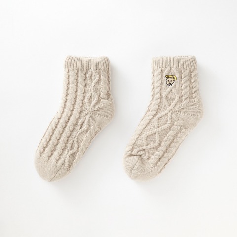 レディース　裏ボアクルーソックス（SEASON REASON×OSAMU GOODS）