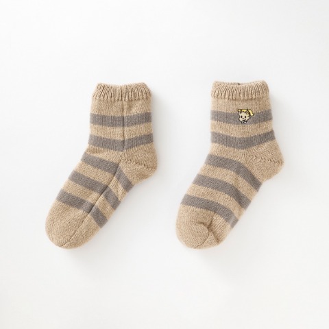 レディース　裏ボアクルーソックス（SEASON REASON×OSAMU GOODS）