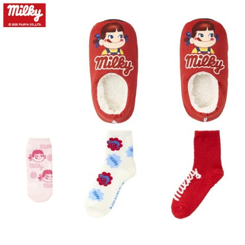 レディース　4足組ソックス（ミルキー）