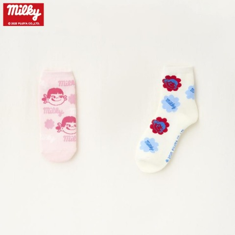 レディース　4足組ソックス（ミルキー）