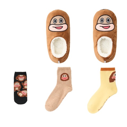 レディース　4足組ソックス（サク山チョコ次郎）