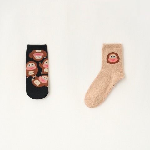 レディース　4足組ソックス（サク山チョコ次郎）