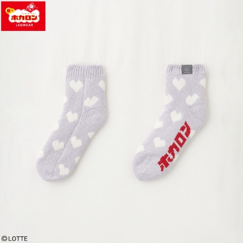 レディース　裏ボアクルーソックス（クロミ・ホカロン）
