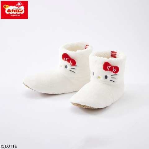 レディース　裏ボアブーツ（ハローキティ・ホカロン）