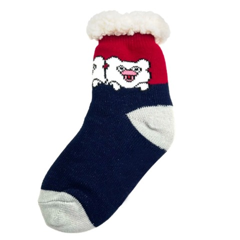 レディース　クルー丈 裏側ボアソックス（ハッチンパモス）