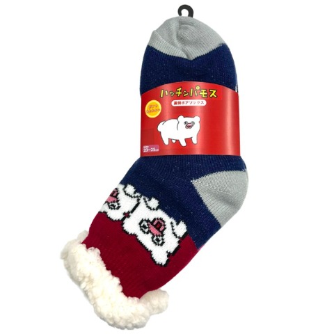 レディース　クルー丈 裏側ボアソックス（ハッチンパモス）