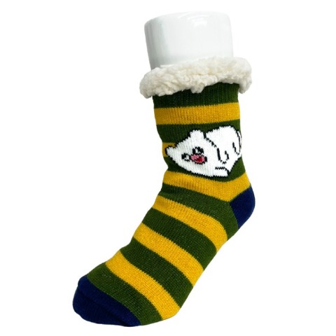 レディース　クルー丈 裏側ボアソックス（ハッチンパモス）