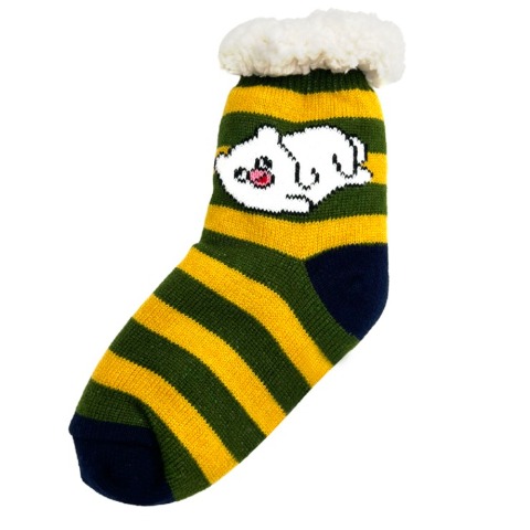 レディース　クルー丈 裏側ボアソックス（ハッチンパモス）