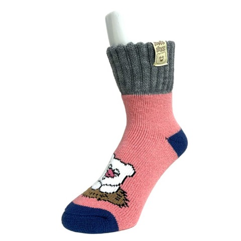 レディース　クルー丈 総パイルソックス ピスネーム付（ハッチンパモス）