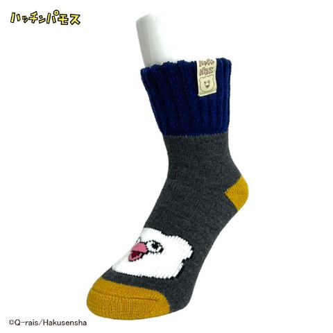 レディース　クルー丈 総パイルソックス ピスネーム付（ハッチンパモス）