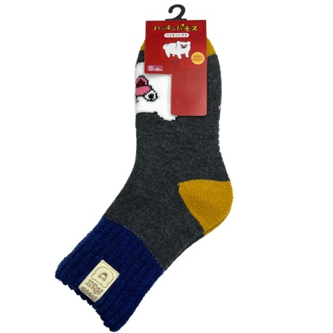レディース　クルー丈 総パイルソックス ピスネーム付（ハッチンパモス）