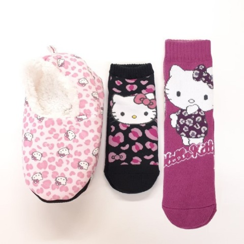 レディース　3足組ソックス ハッピーバッグ（ハローキティ）