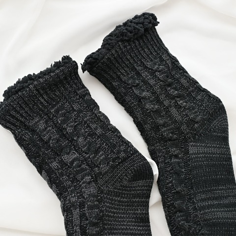 レディース　2足組裏ボアソックス（MUMU）