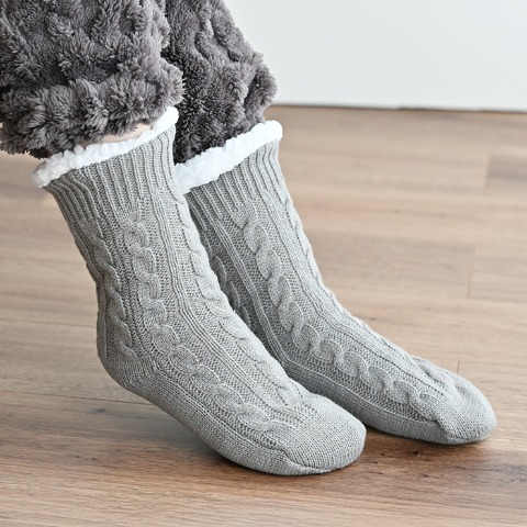 レディース　2足組裏ボアソックス（MUMU）