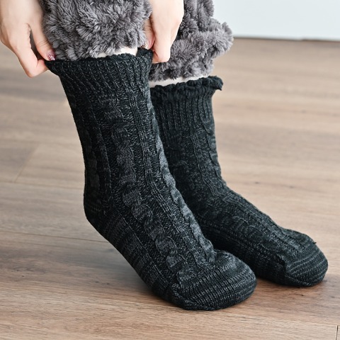 レディース　2足組裏ボアソックス（MUMU）