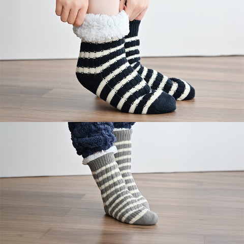 レディース　2足組裏ボアソックス（MUMU）