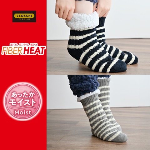 レディース　2足組裏ボアソックス（MUMU）