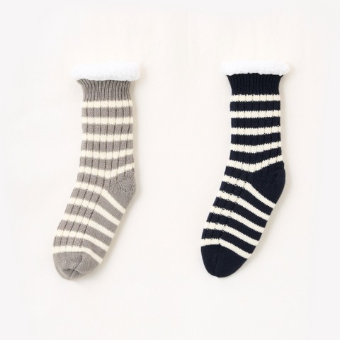 レディース　2足組裏ボアソックス（MUMU）