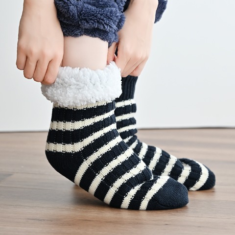 レディース　2足組裏ボアソックス（MUMU）