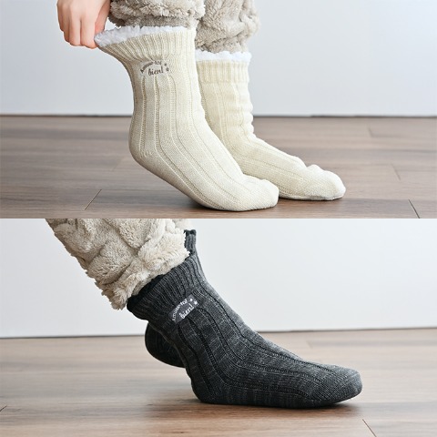 レディース　2足組裏ボアソックス（MUMU）