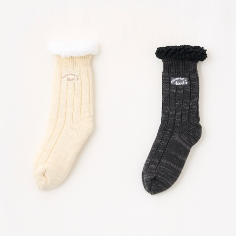 レディース　2足組裏ボアソックス（MUMU）