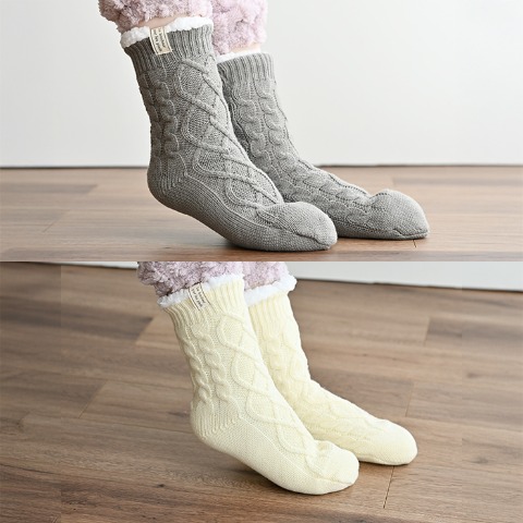 レディース　2足組裏ボアソックス（MUMU）