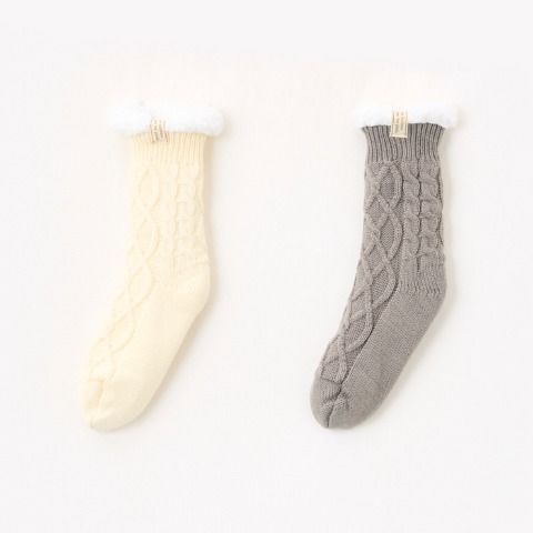 レディース　2足組裏ボアソックス（MUMU）