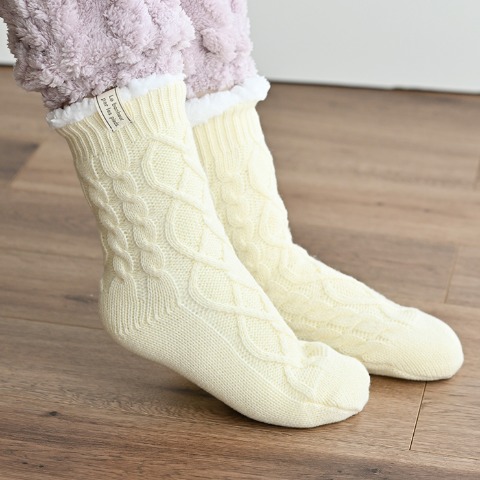 レディース　2足組裏ボアソックス（MUMU）