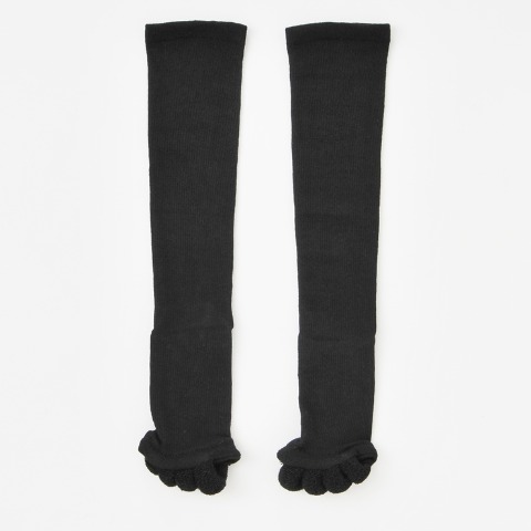 レディース　指開きハイソックス（活き活きラボ×カラダファクトリー）着圧・32cm丈
