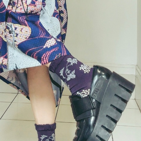 レディース　足袋クルーソックス（さんかく）