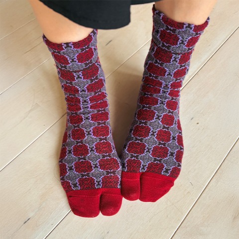 レディース　足袋クルーソックス（さんかく）