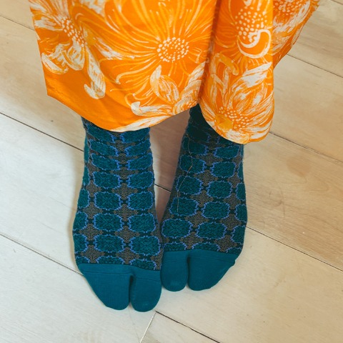 レディース　足袋クルーソックス（さんかく）