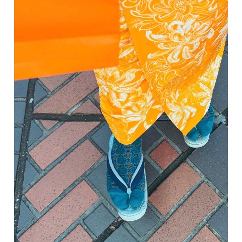 レディース　足袋クルーソックス（さんかく）