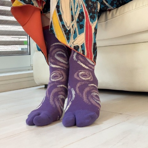 レディース　足袋クルーソックス（さんかく）