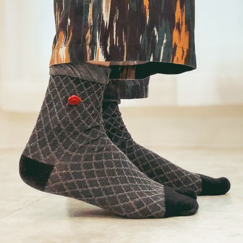 レディース　足袋クルーソックス（さんかく）