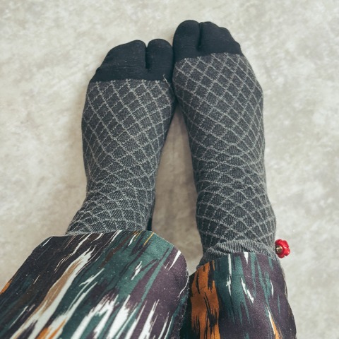 レディース　足袋クルーソックス（さんかく）