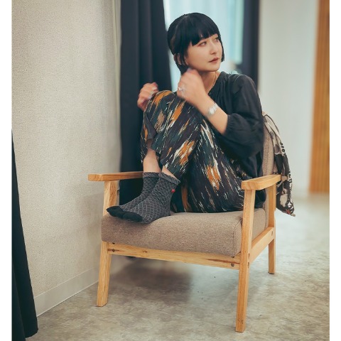 レディース　足袋クルーソックス（さんかく）