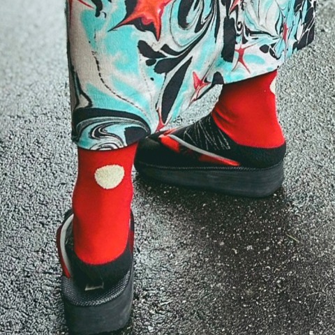 レディース　足袋クルーソックス（さんかく）