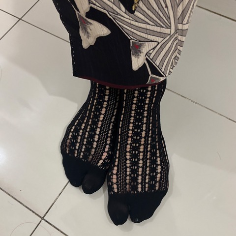 レディース　足袋オーバーニーソックス（さんかく）