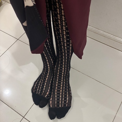 レディース　足袋オーバーニーソックス（さんかく）