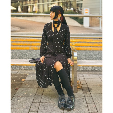 レディース　足袋オーバーニーソックス（さんかく）