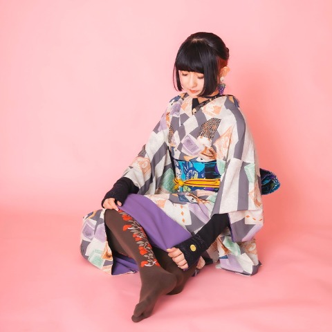 レディース　足袋オーバーニーソックス（さんかく）