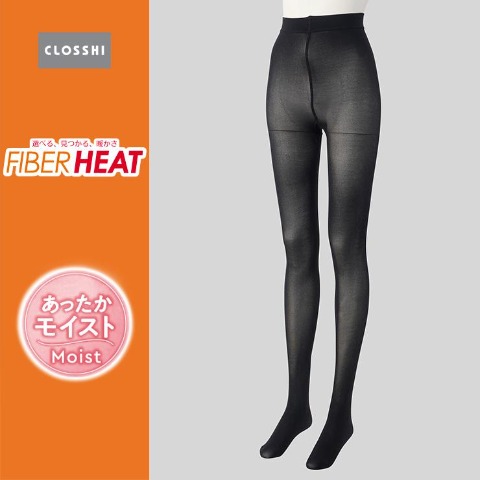 レディース　裏起毛タイツ 40デニール（FIBER HEAT あったかモイスト）